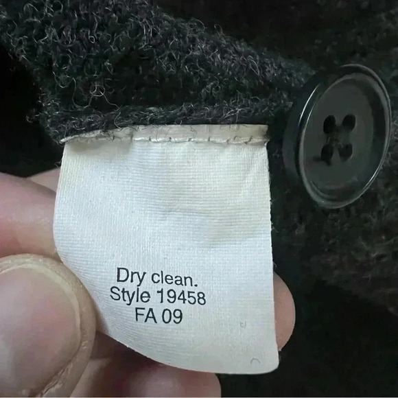 J Crew Sweater Button Dark Gray High Neck Men’s Size Large 100% Lambs Wool 19458 - Picture 7 of 15